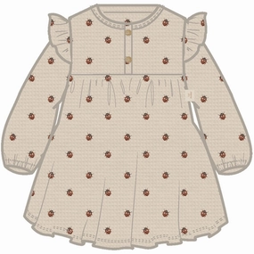 Lil'Atelier Whitecap Gray Ladybugs Ronja Sweat Dress Mini-Length Romance Glow