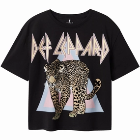 Name It Black Jikki Def Leppard T-Shirt Anti Odor Technology