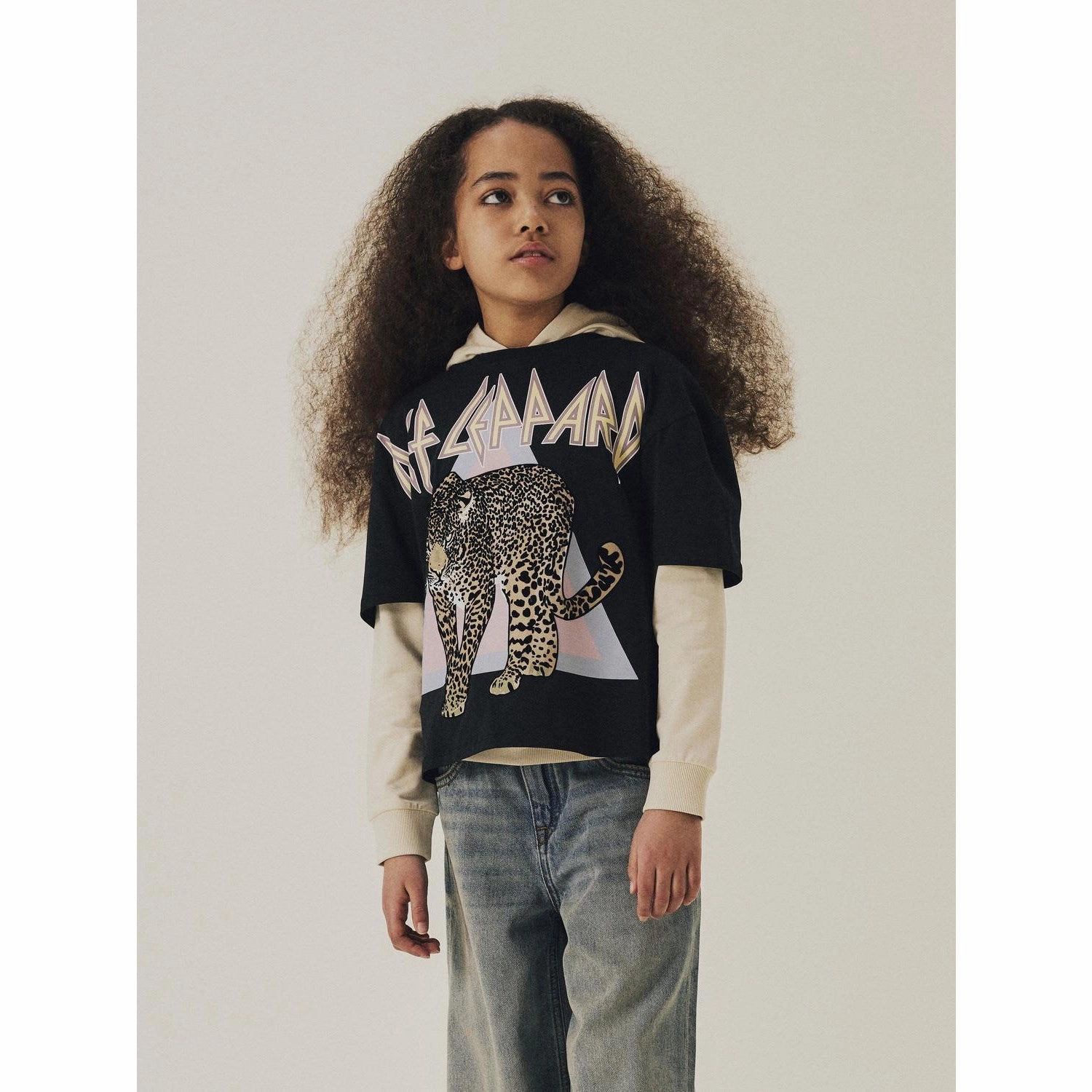 Trendy Tops Simple Look Name It Black Jikki Def Leppard T-Shirt