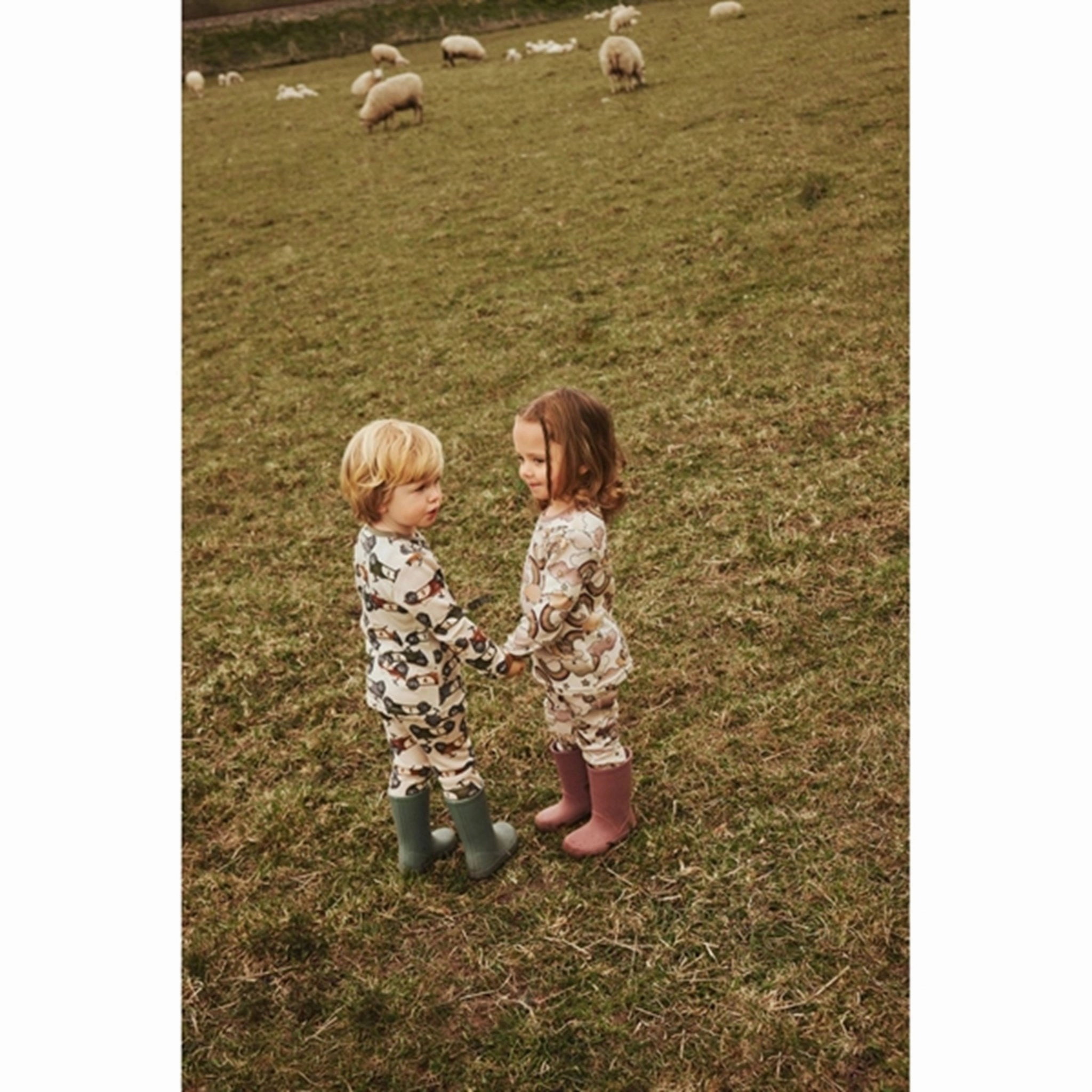 Warm Insulation Name it Moonbeam Willitus Wool Blouse AOP