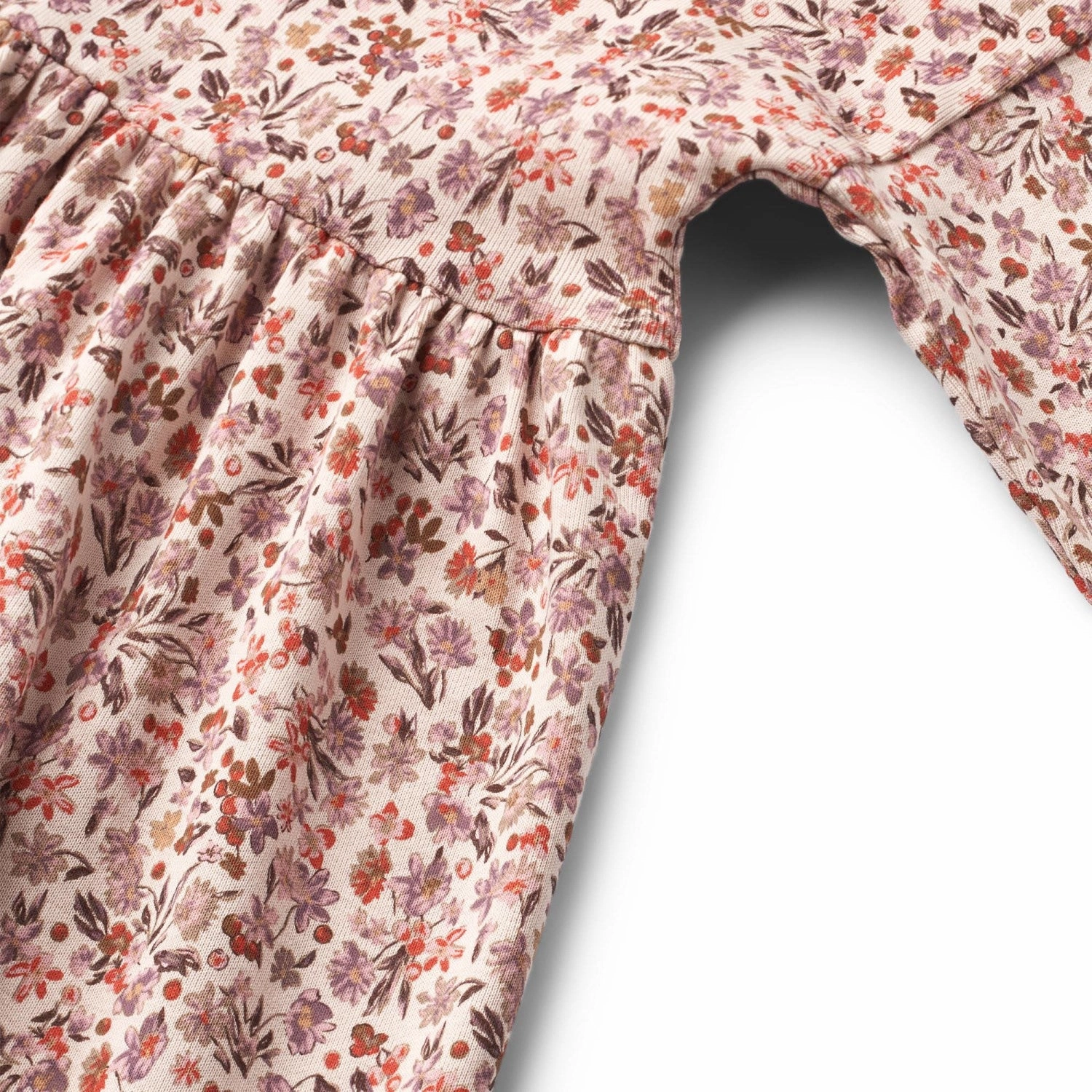 Daytime Fit Modern Texture Wheat Pale Rose Flowers Jersey Dress Emmy