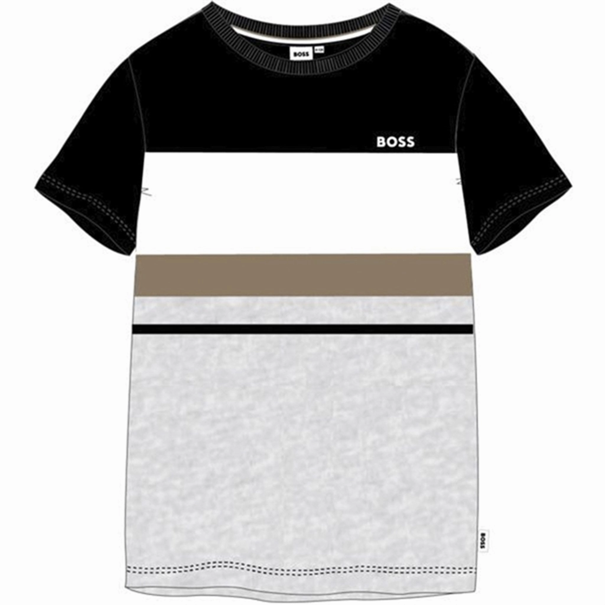 Regular fit normality Wool combination Hugo Boss T-shirt Black