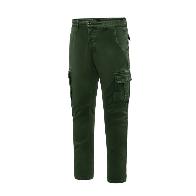 Bomboogie pantalone con tascone da uomo in cottone elasticizzato PMGUMTGBW3 307 verde foresta WaterRepellent Relax Fit