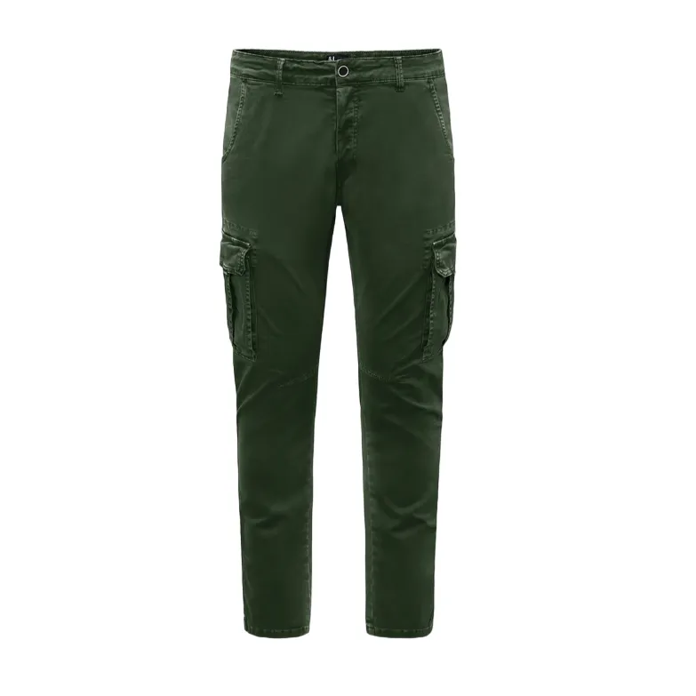 Bomboogie pantalone con tascone da uomo in cottone elasticizzato PMGUMTGBW3 307 verde foresta Comfortable Look