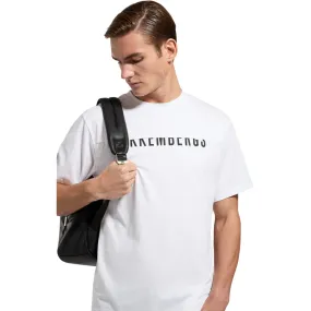 vacation wear RibbedNeckBanding Bikkembergs maglietta manica corta da uomo in cotone jersey BMT0702 1000 bianco