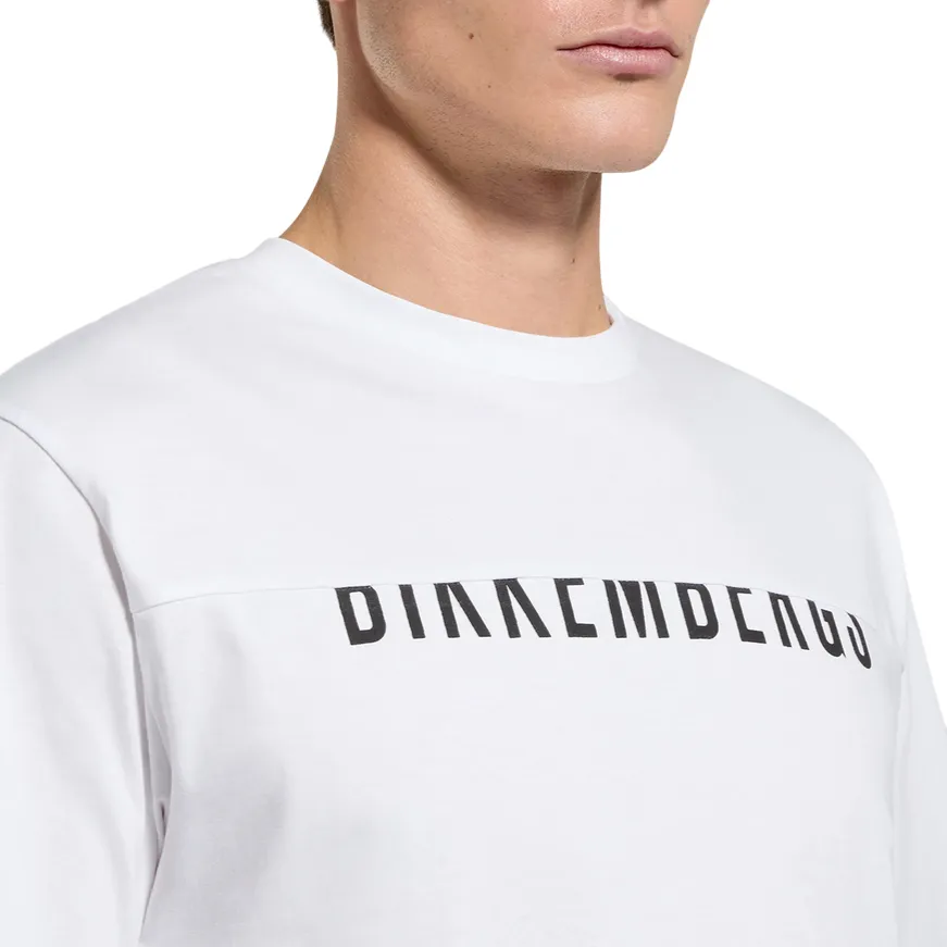 Bikkembergs maglietta manica corta da uomo in cotone jersey BMT0702 1000 bianco Temperature Regulating Fun and Playful
