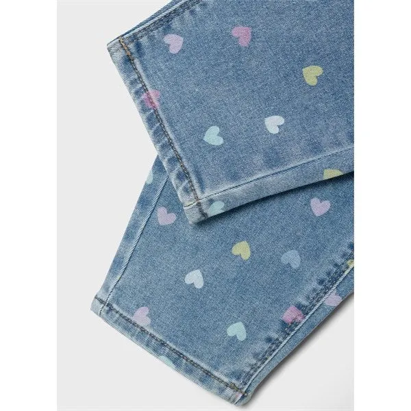 Lightweight Construction Name it Medium Blue Denim Hearts Bella Mom Jeans