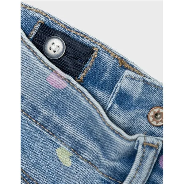 Adaptive Stretch Fabric Name it Medium Blue Denim Hearts Bella Mom Jeans
