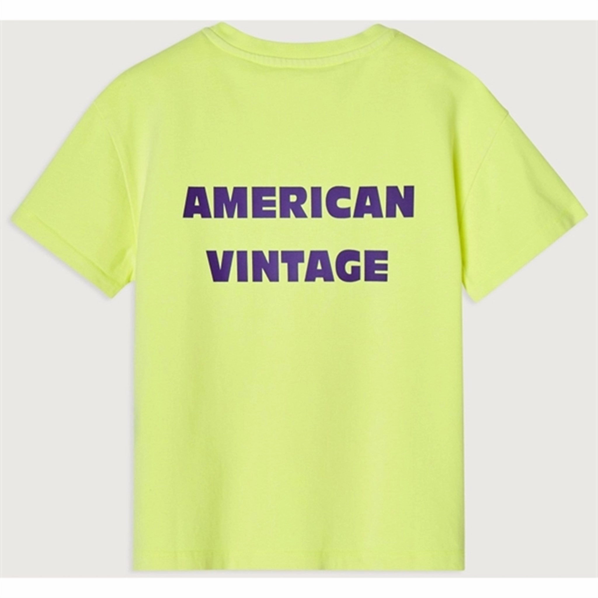 American Vintage T-Shirt Fizvalley Neon Yellow Comfy All-Day Active Comfort