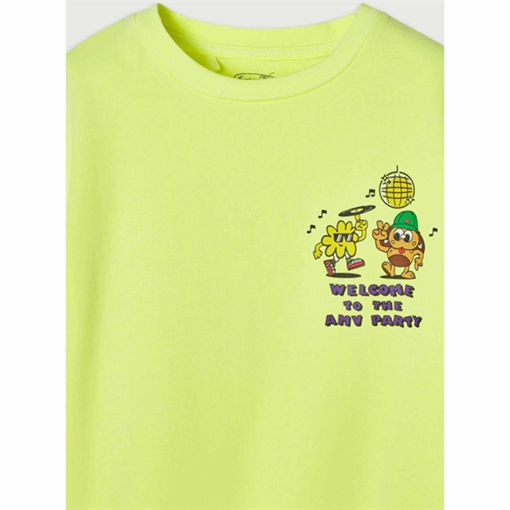 Comfy Layering Versatile Wearable American Vintage T-Shirt Fizvalley Neon Yellow