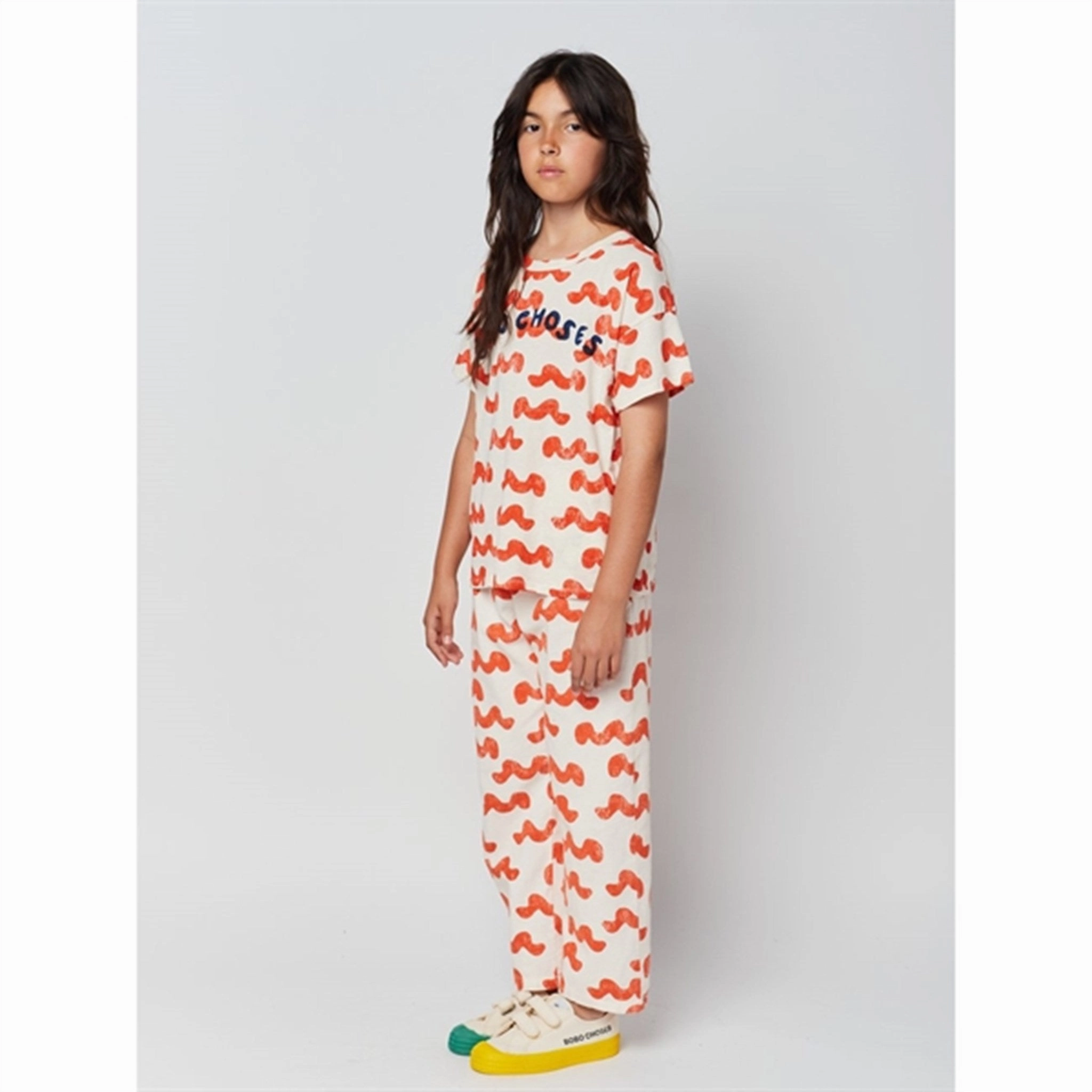 Bobo Choses White Waves All Over T-Shirt Casual Layers