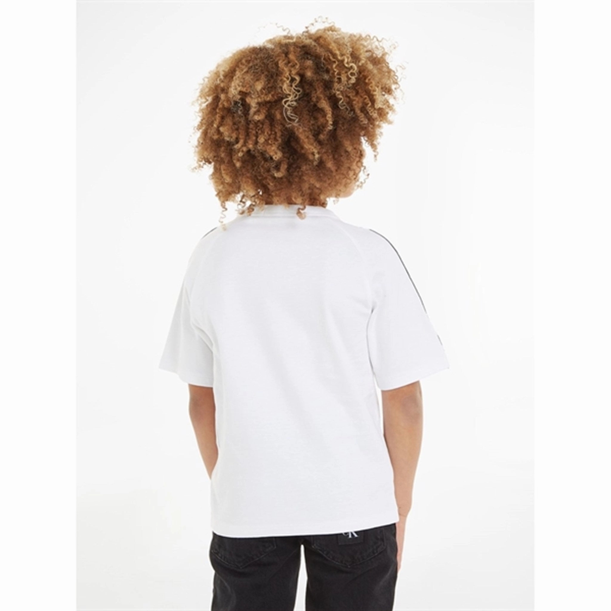 Calvin Klein Ckj Tape Ss T-shirt Bright White FlexibleCollarOptions