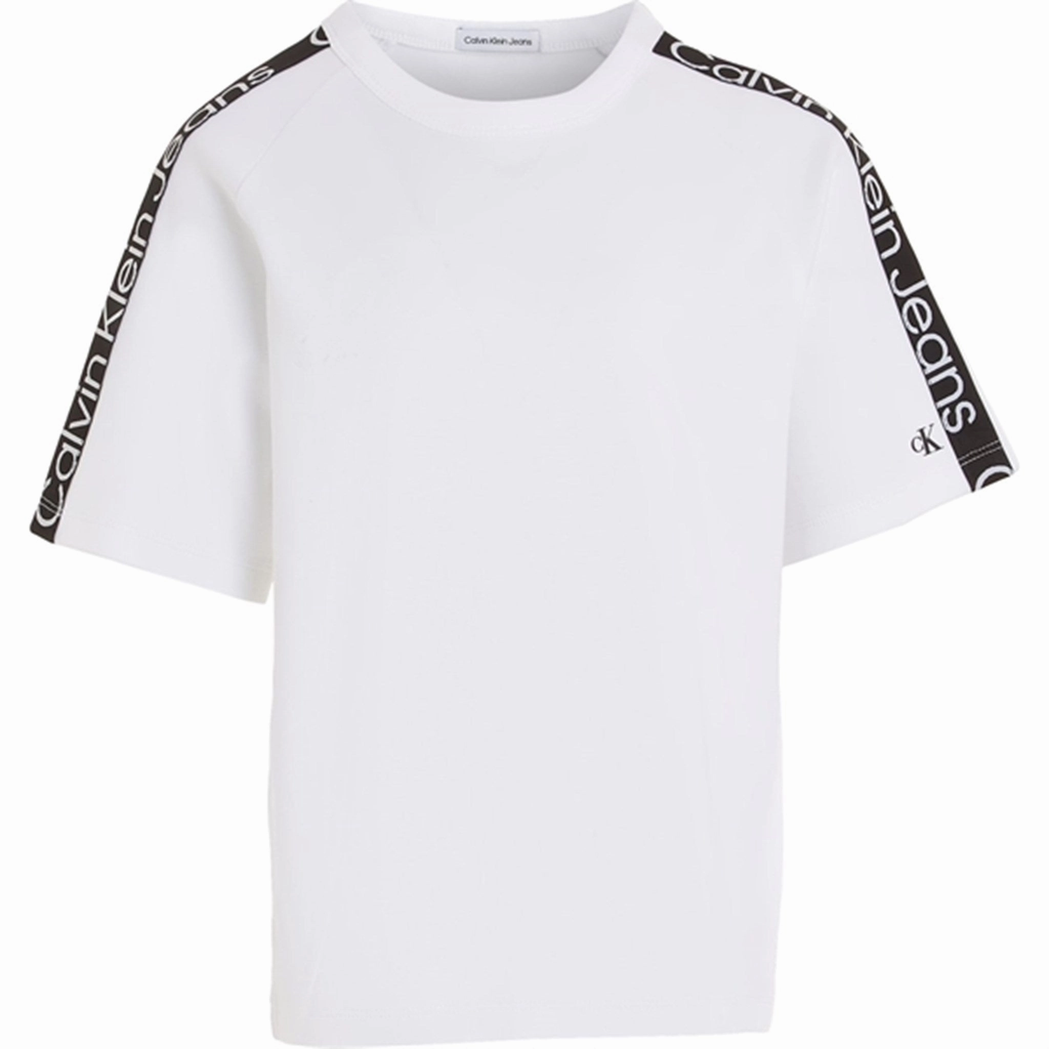 Calvin Klein Ckj Tape Ss T-shirt Bright White Fun and Playful