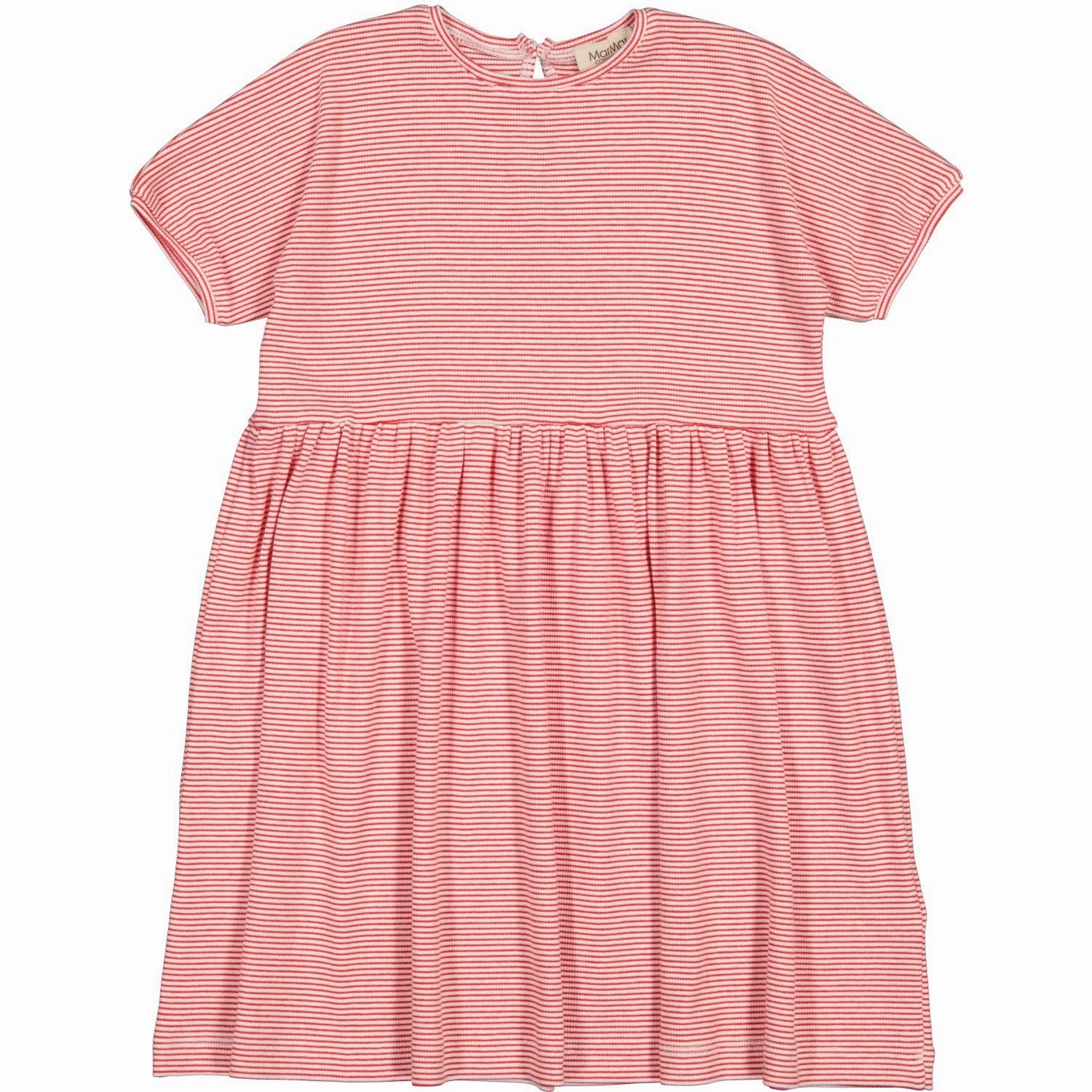 Soft-Lining Fitted Mood MarMar Modal Fine Rib Red Stripe Dioa Dress