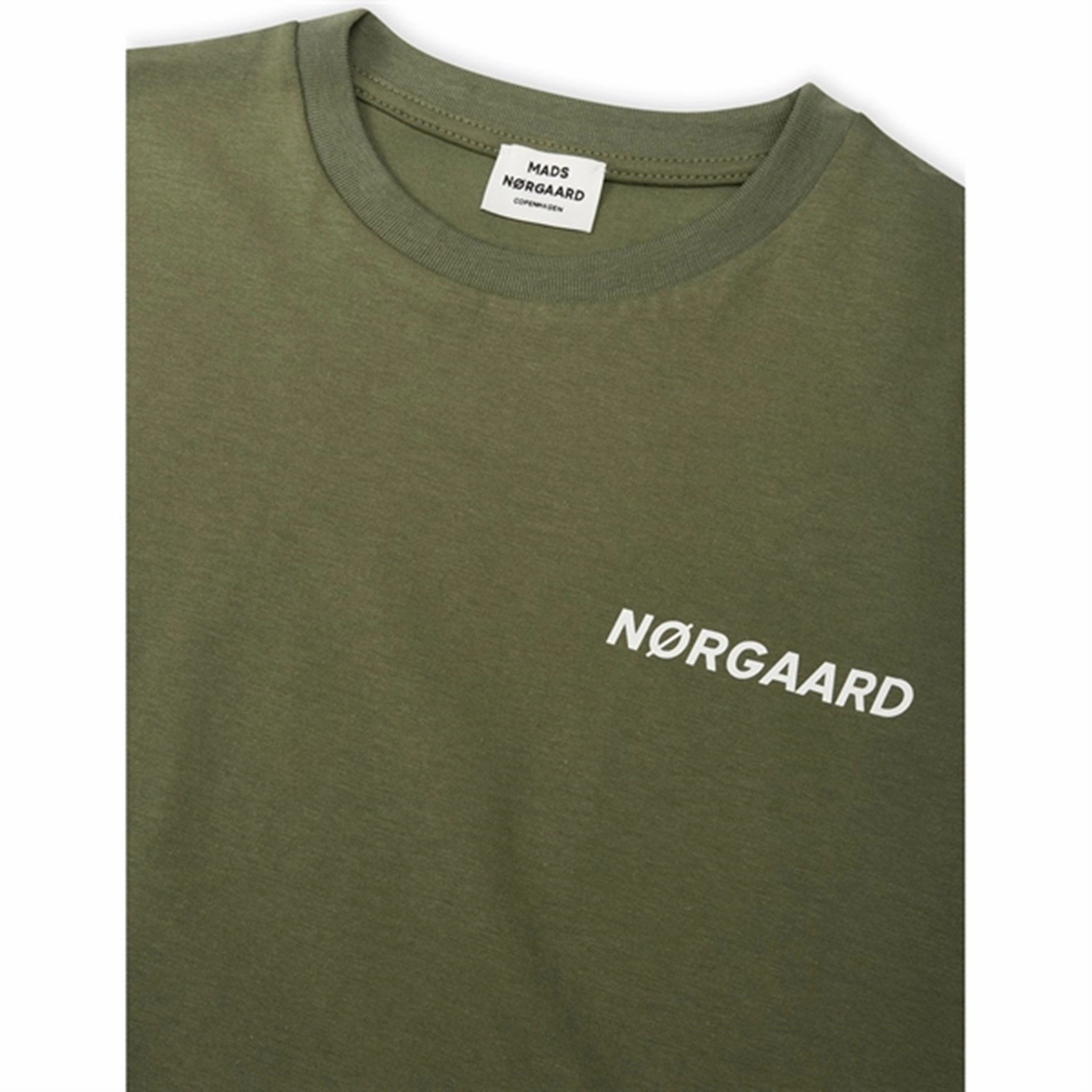 Mads N?rgaard Printed T-Shirt Thorlino T-Shirt Olivine Chic Comfort Style Fade Resistant Print