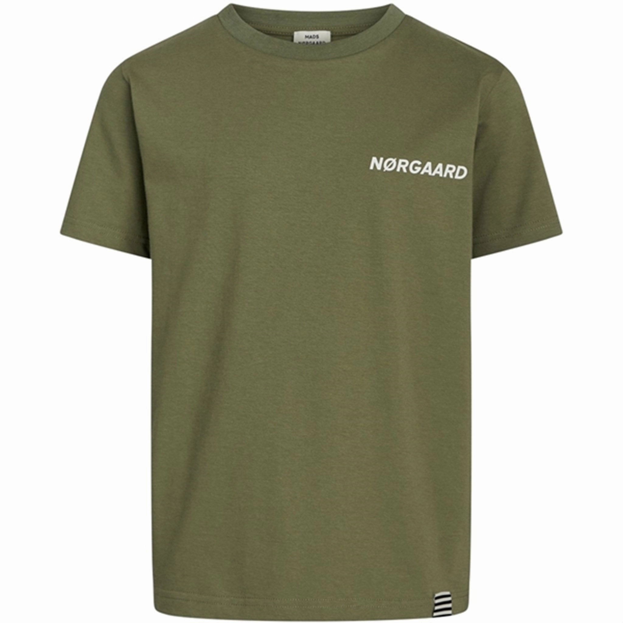 Mads N?rgaard Printed T-Shirt Thorlino T-Shirt Olivine Breathable Material Premium Comfort
