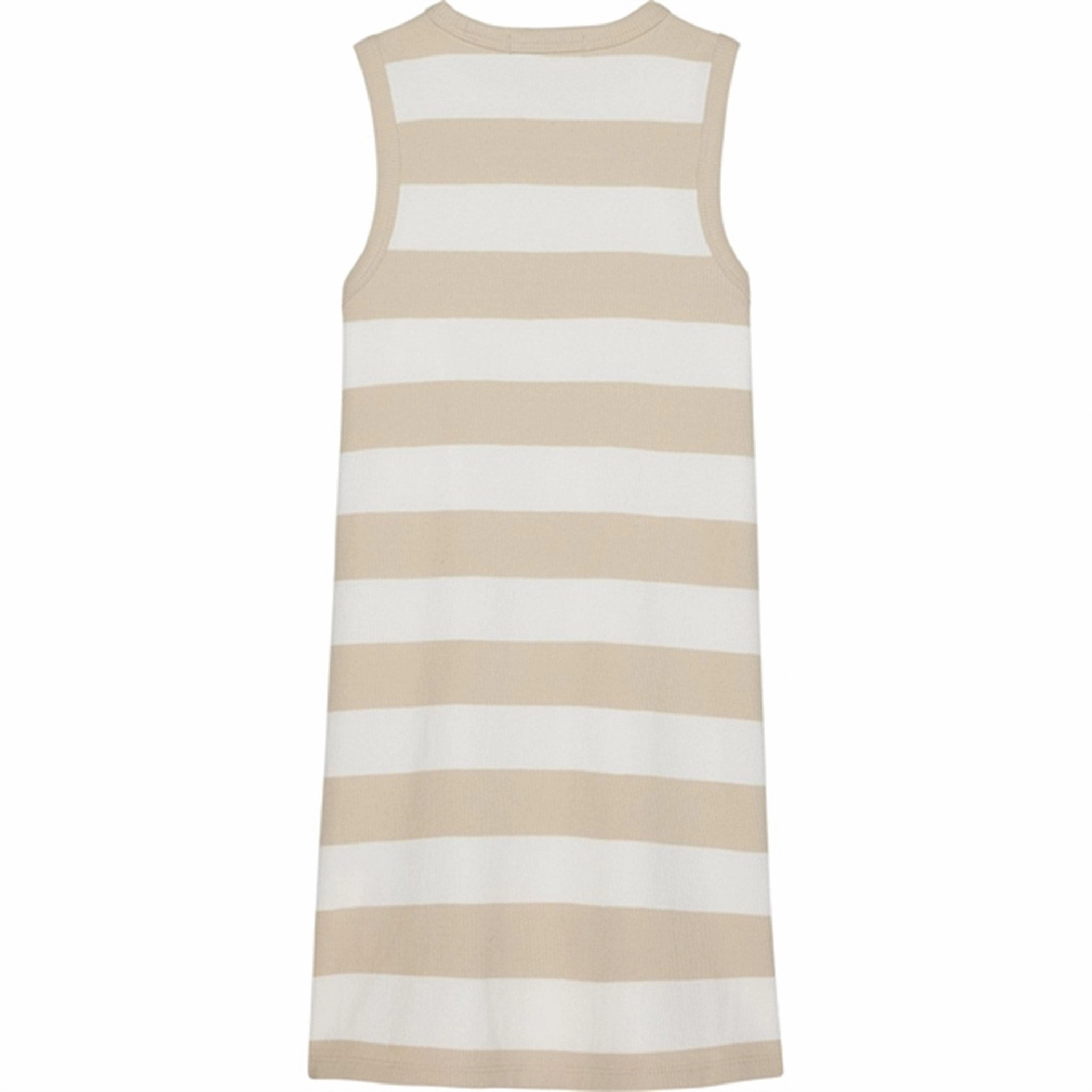 Calvin Klein Rib Dress Bright White/Classic Beige Silky Silhouette Relaxed and stylish