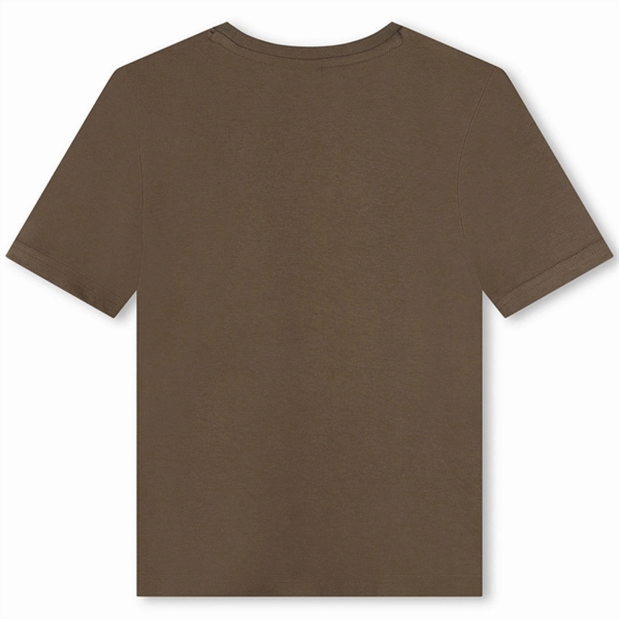 Easy Care Curved Hemline Hugo Boss Brown T-shirt