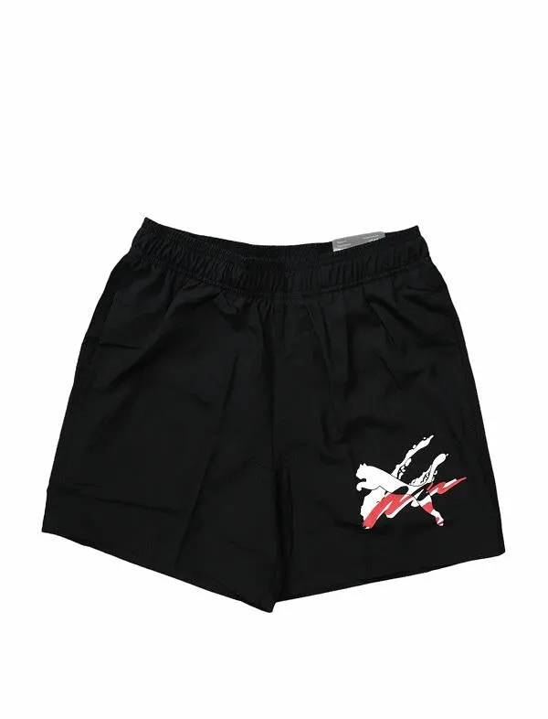 High Rise Waist Unique Pattern Puma pantaloncino sportivo da uomo in tessuto traspirante ESS  Summer Graphic 586743 01 nero