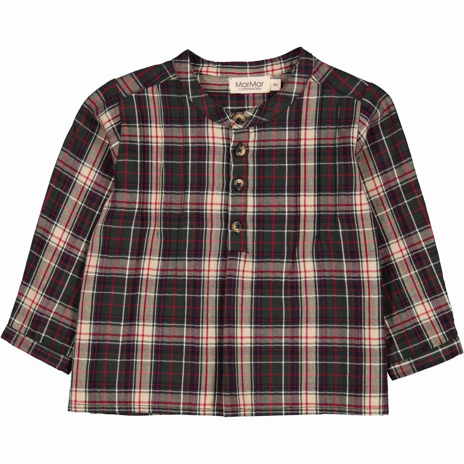 Zip Front handmade touch MarMar Check Pine Check Totoro Shirt