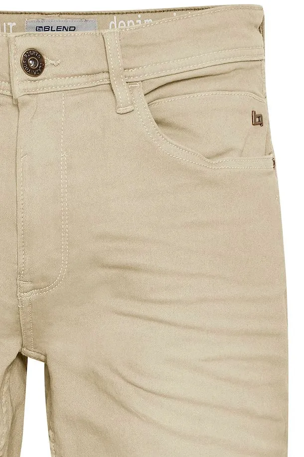 Blend Pantaloncino in jeans da uomo 20713665 beige ReinforcedPockets