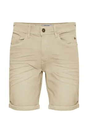 Roll Up Cuff Design Multi Panel Cut Blend Pantaloncino in jeans da uomo 20713665 beige