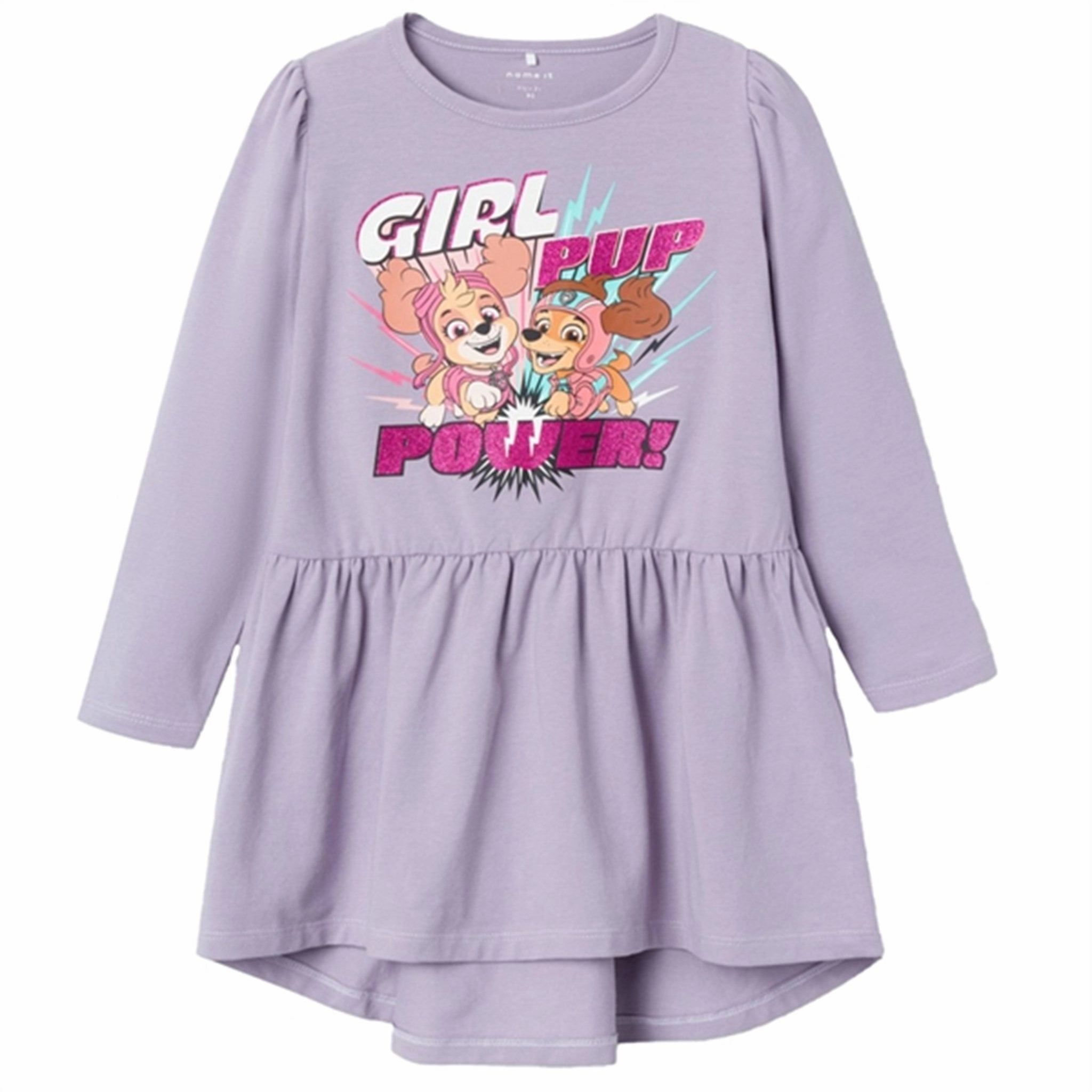 Name it Lavender Gray Amari Paw Patrol Dress Warm Pink Mood Look
