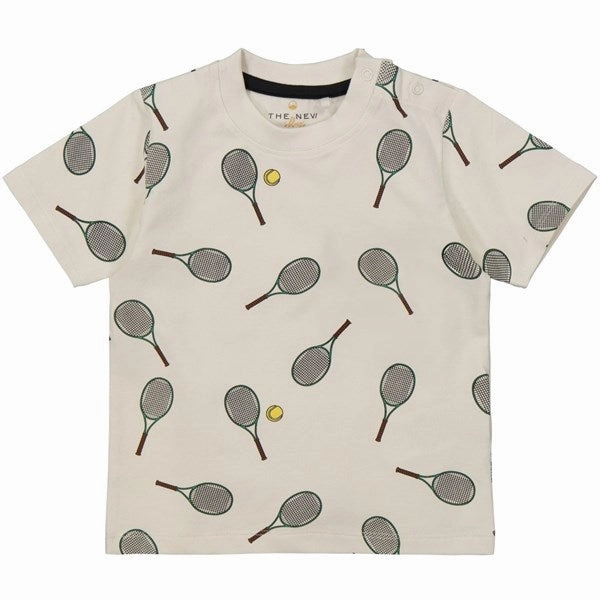 petite size THE NEW Siblings White Swan Tennis AOP Karlo T-shirt