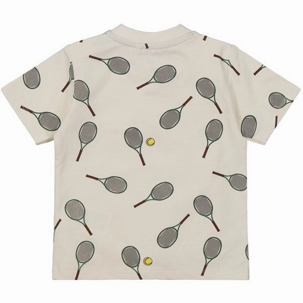 Wrinkle Resistant Cloth Soft and Light THE NEW Siblings White Swan Tennis AOP Karlo T-shirt