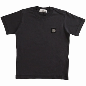 Stone Island T Shirt Black Microfiber texture Chilly Comfort Wear