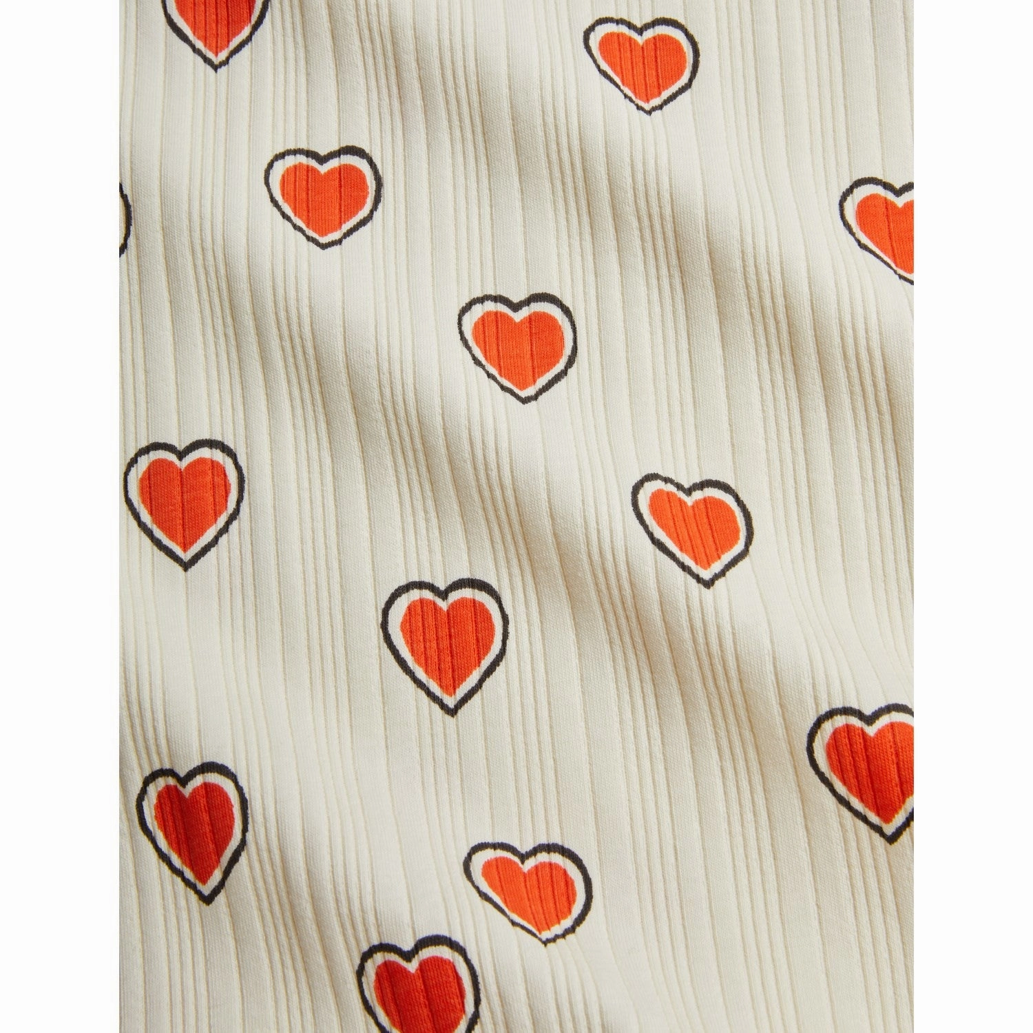 Mini Rodini Offwhite Outlined Hearts AOP Dress Casual Core