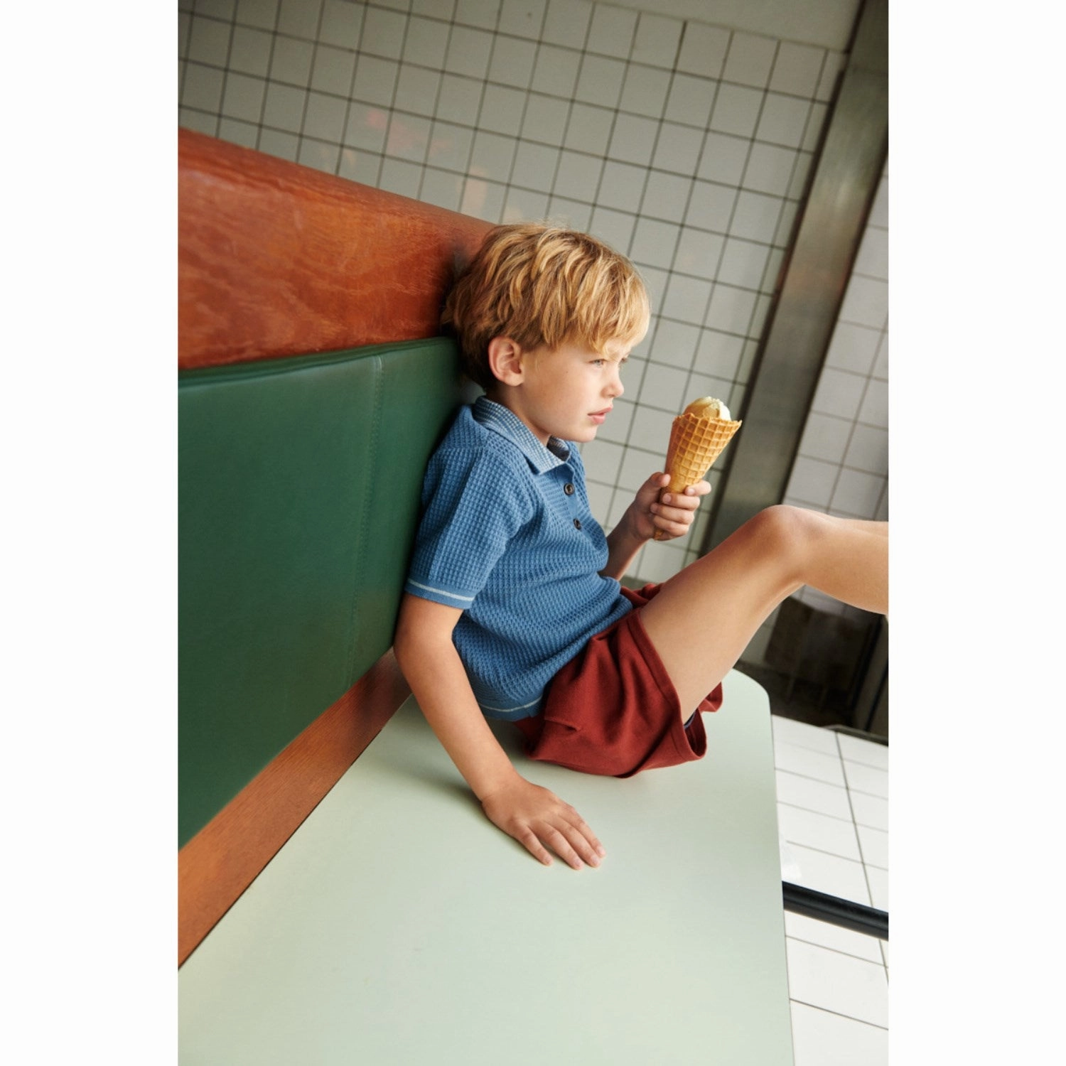 Lightweight Material Quick-Dry Tech FUB washed indigo Structure Polo