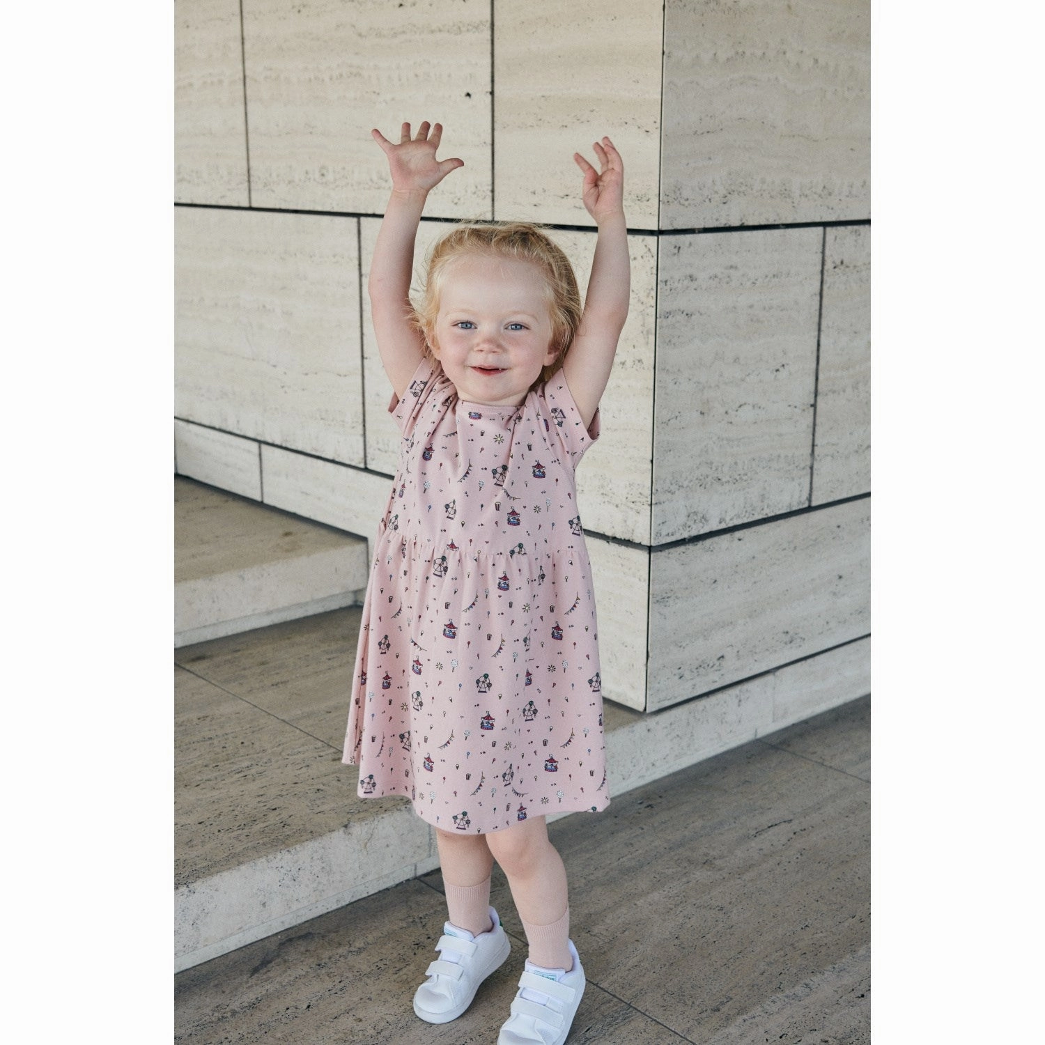 Midnight Mood Copenhagen Colors Dusty Rose Tivoli Print Jersey Dress W Print