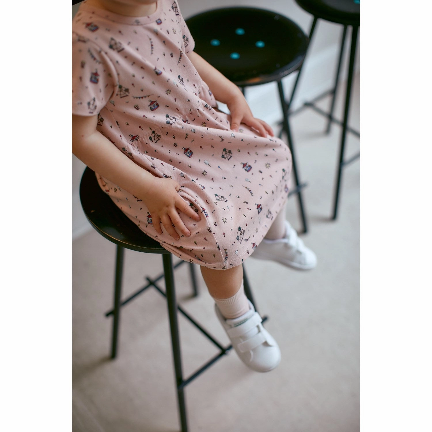 Minimal Mood Fall Piece Copenhagen Colors Dusty Rose Tivoli Print Jersey Dress W Print