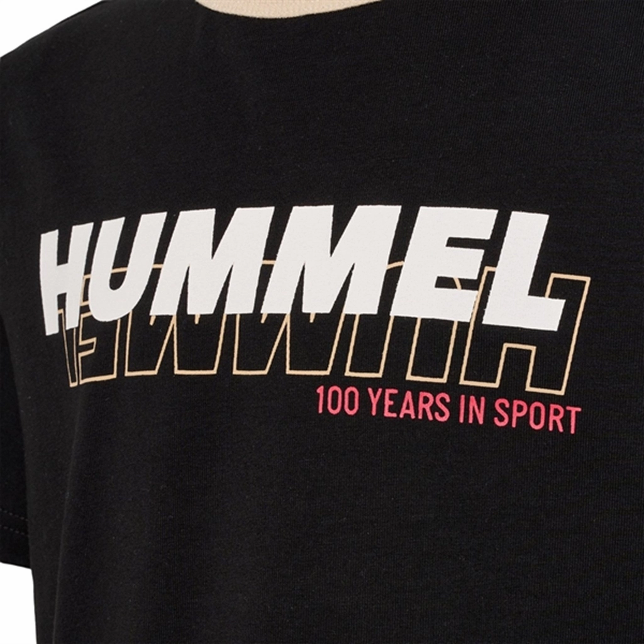 Hummel Black Samuel T-shirt Vintage Style UPF Rated Fabric