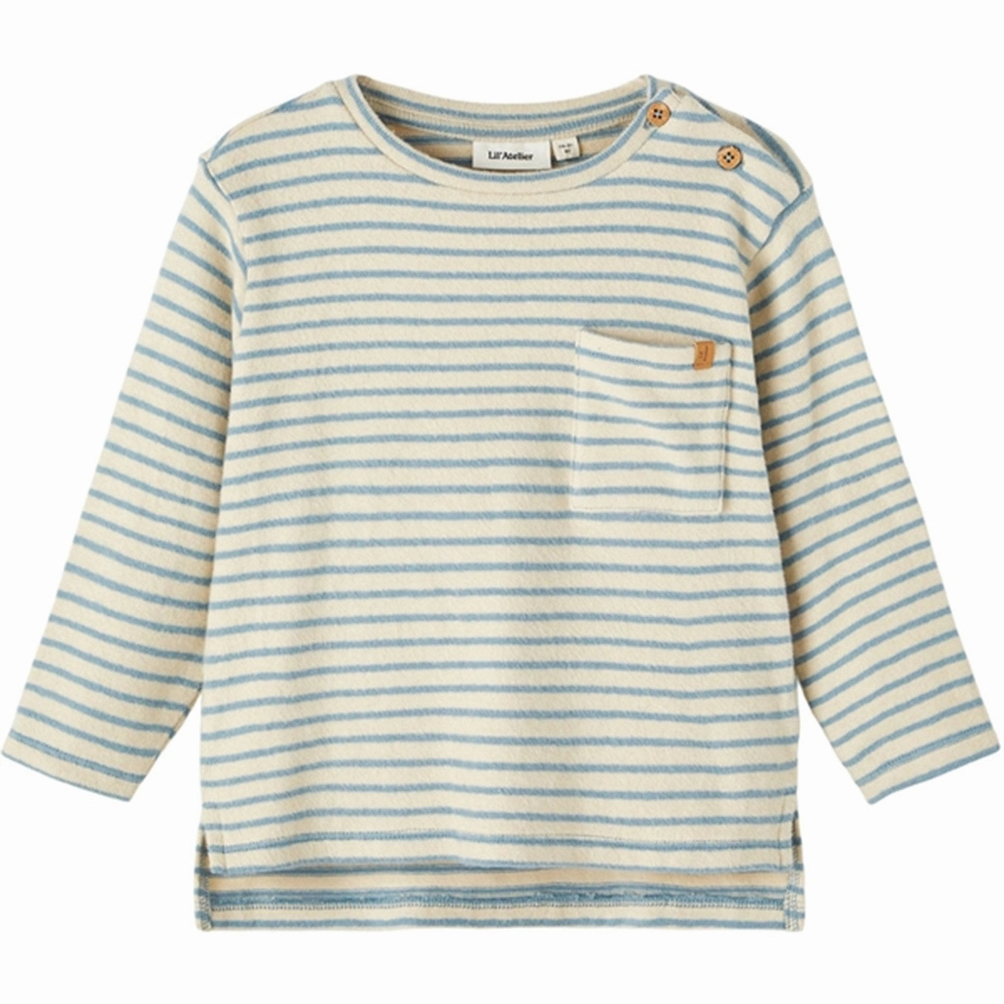 Lil'Atelier Smoke Blue Odo Loose Blouse Athletic Cut