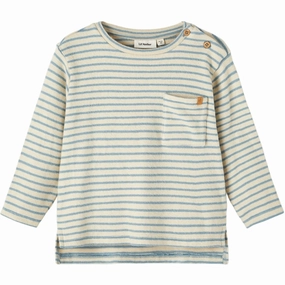 Lil'Atelier Smoke Blue Odo Loose Blouse Athletic Cut