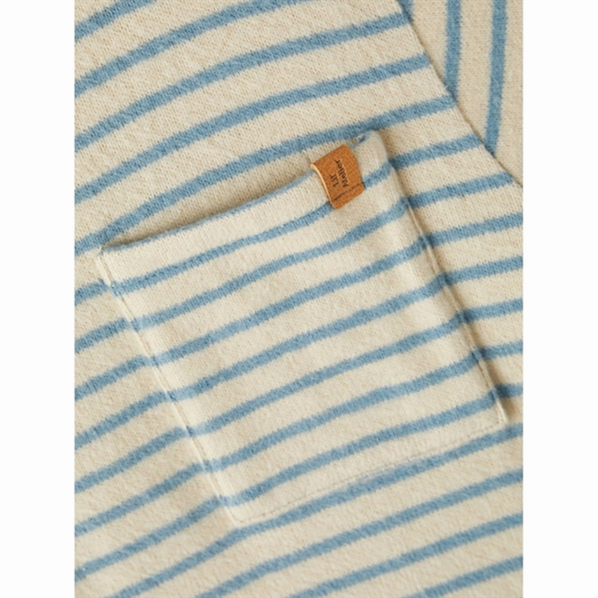 Fitted Shape Asymmetrical Cut Lil'Atelier Smoke Blue Odo Loose Blouse