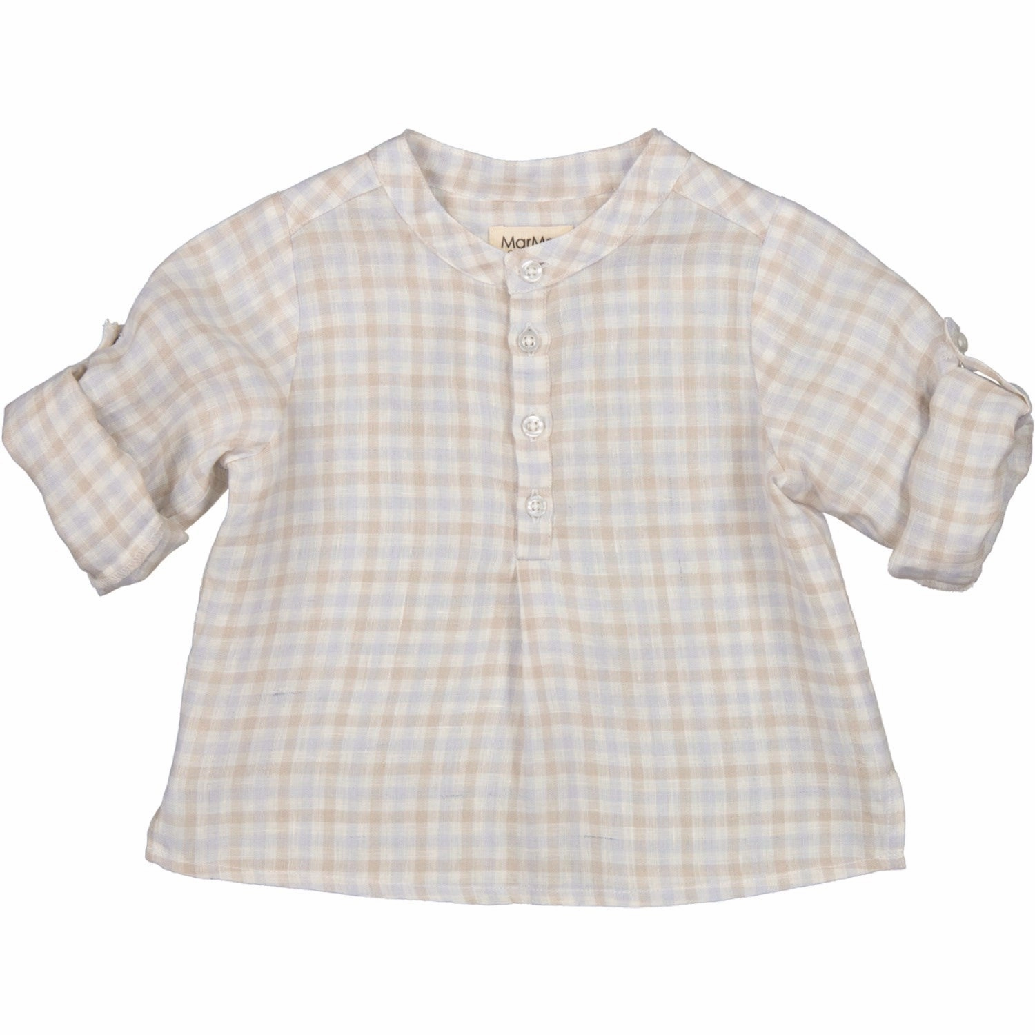 MarMar Fine Linen Summer Check Totoro Shirt All-Purpose Wear