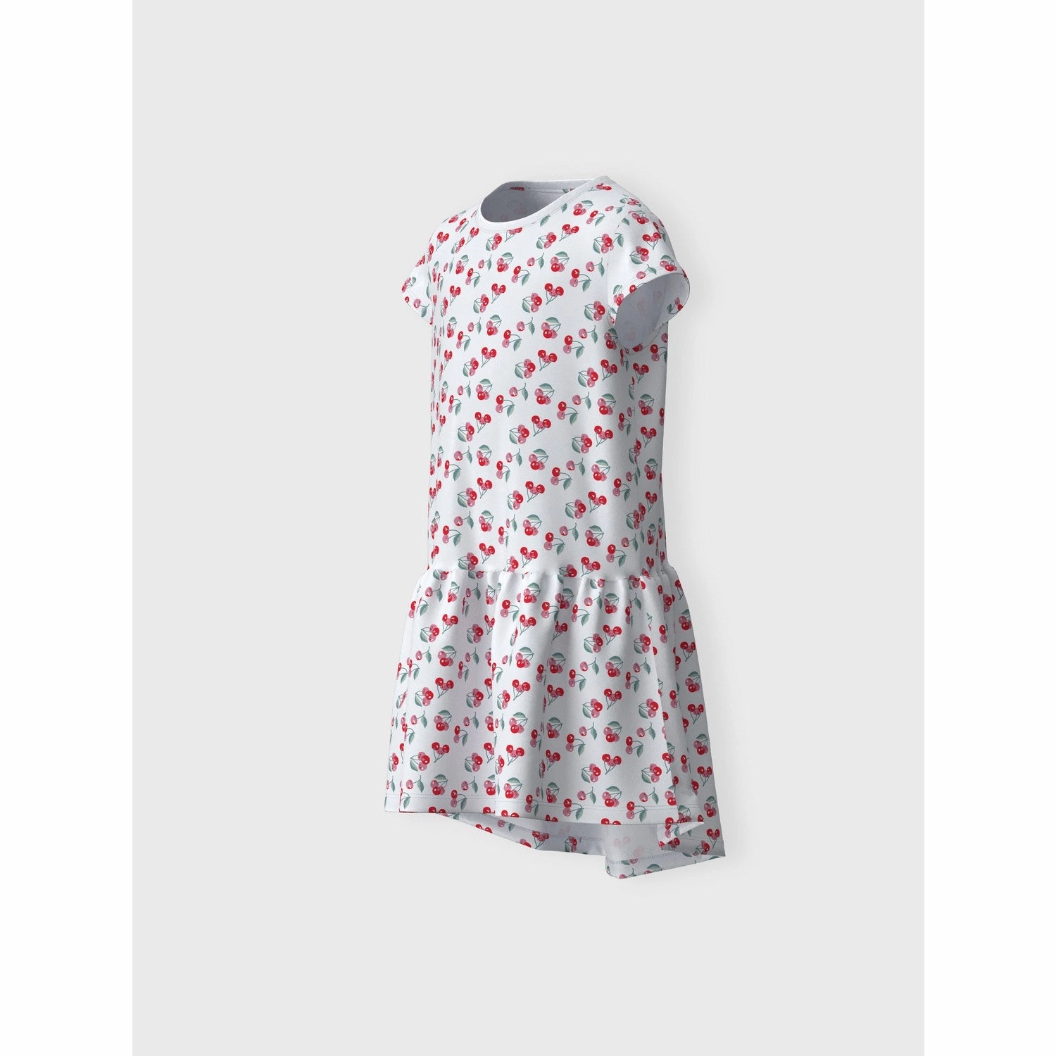 Name It Bright White Cherries Vigga Dress Subtle Fit