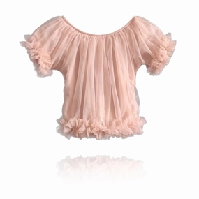 Bold colors Dolly by Le Petit Tom Frilly Princess Top Pink