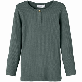 Name It Dark Forest Kabille Slim Blouse Soft touch finish