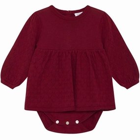 Hust & Claire Baby Teaberry Mallie Romper Warm Soft