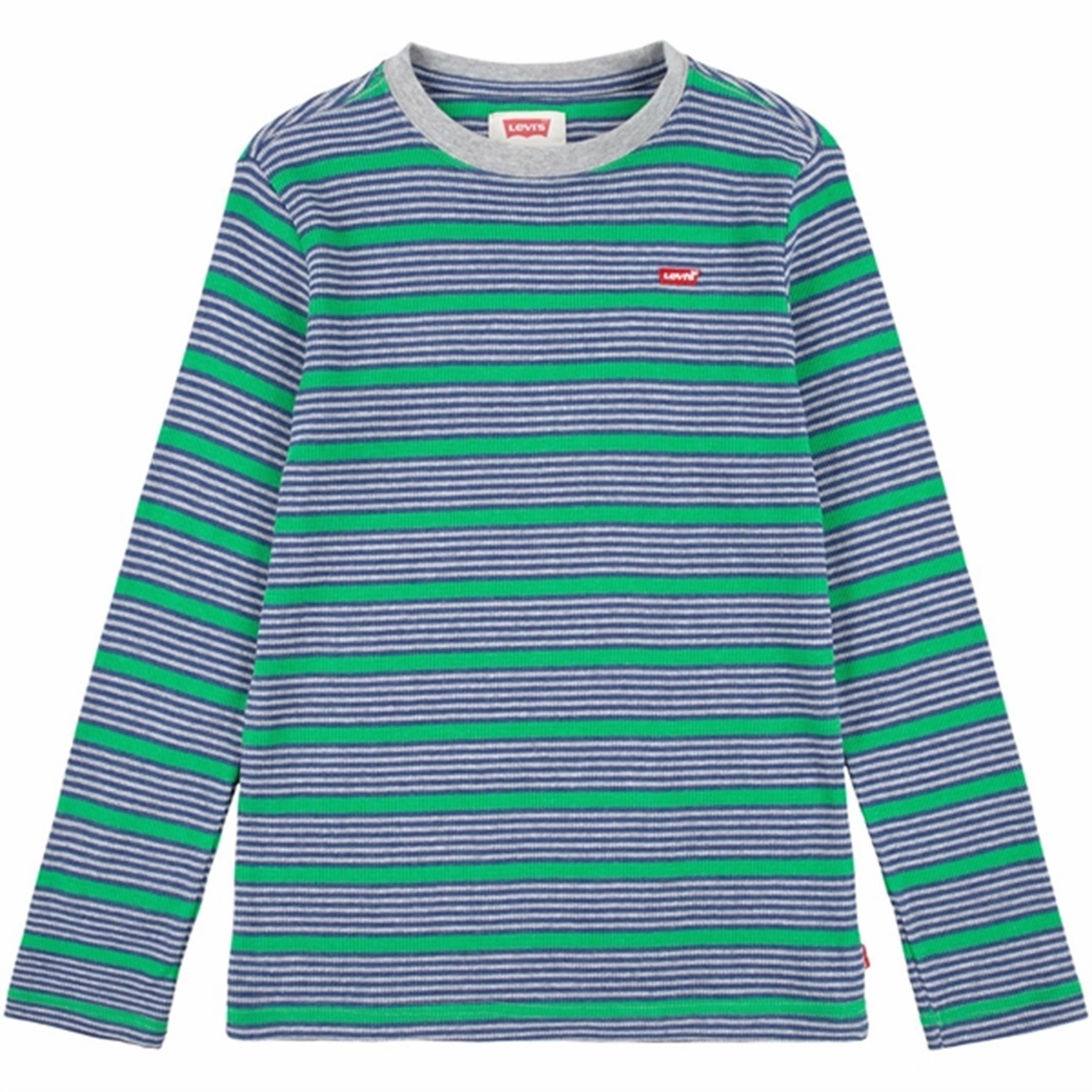 Levi's Long Sleeve Striped Thermal T-Shirt Grey Heather Holiday Gift Autumn Look