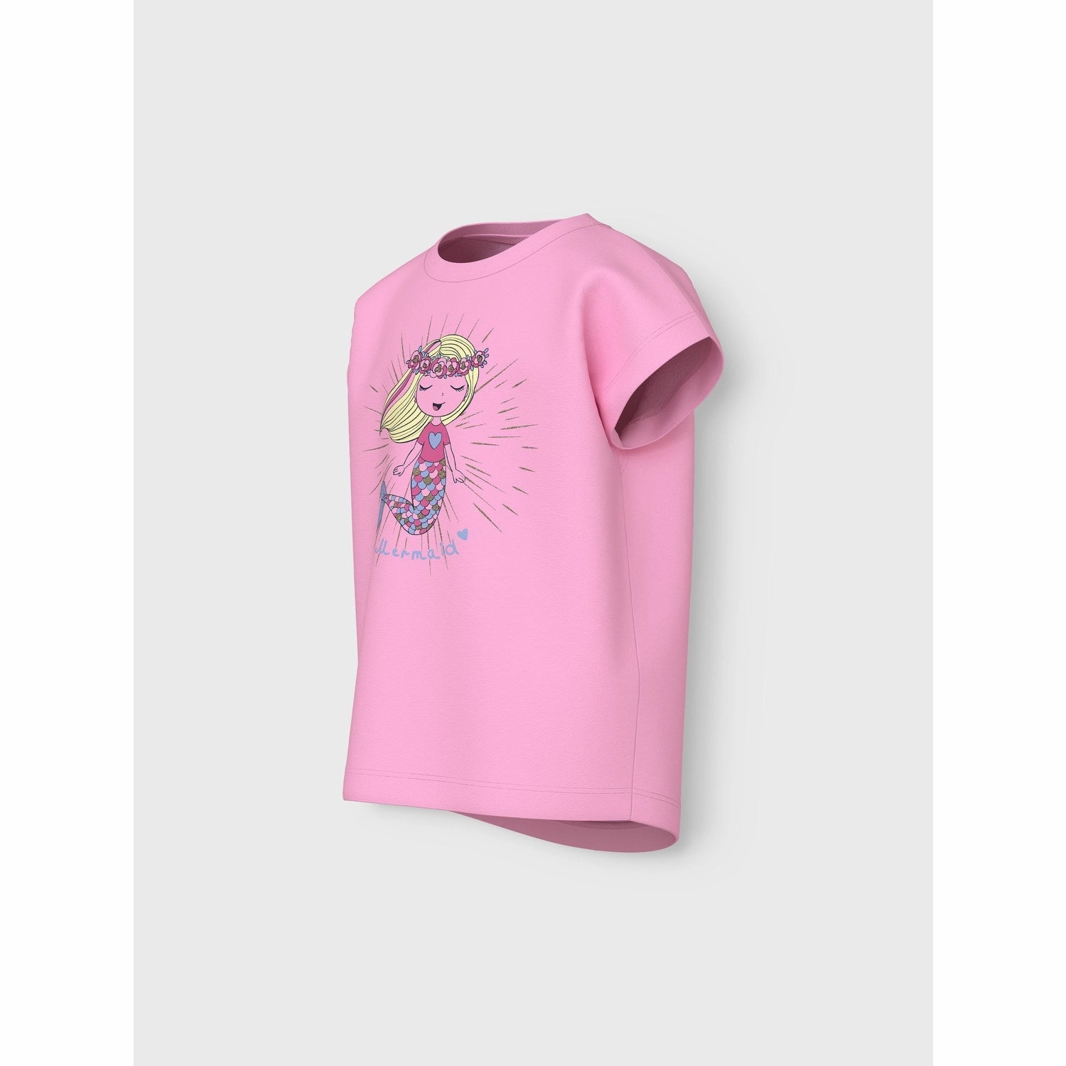 Name It Pink Frosting Mermaid Violet T-Shirt Double Stitched Hem