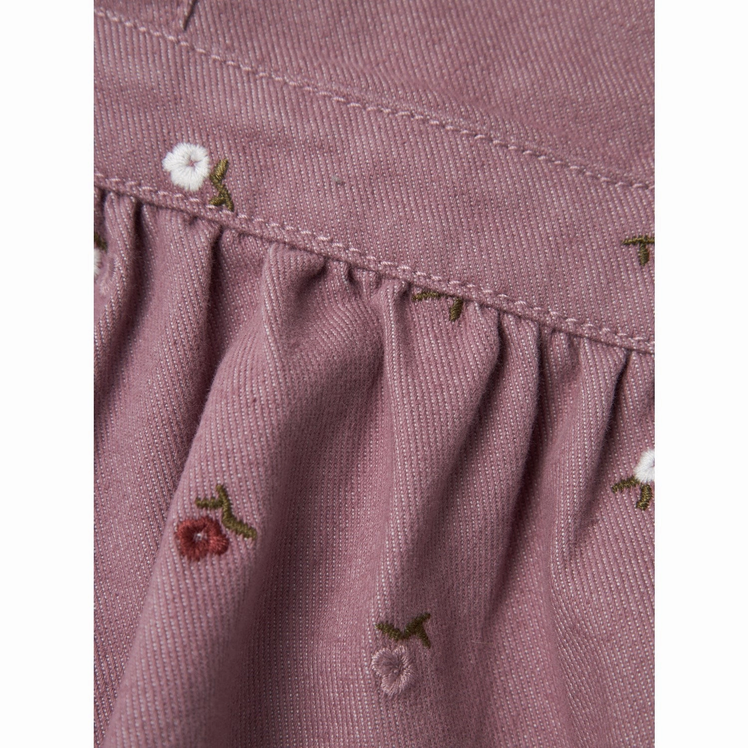 Tailored-fit Name It Elderberry Embroidery Elin Skirtall Twill