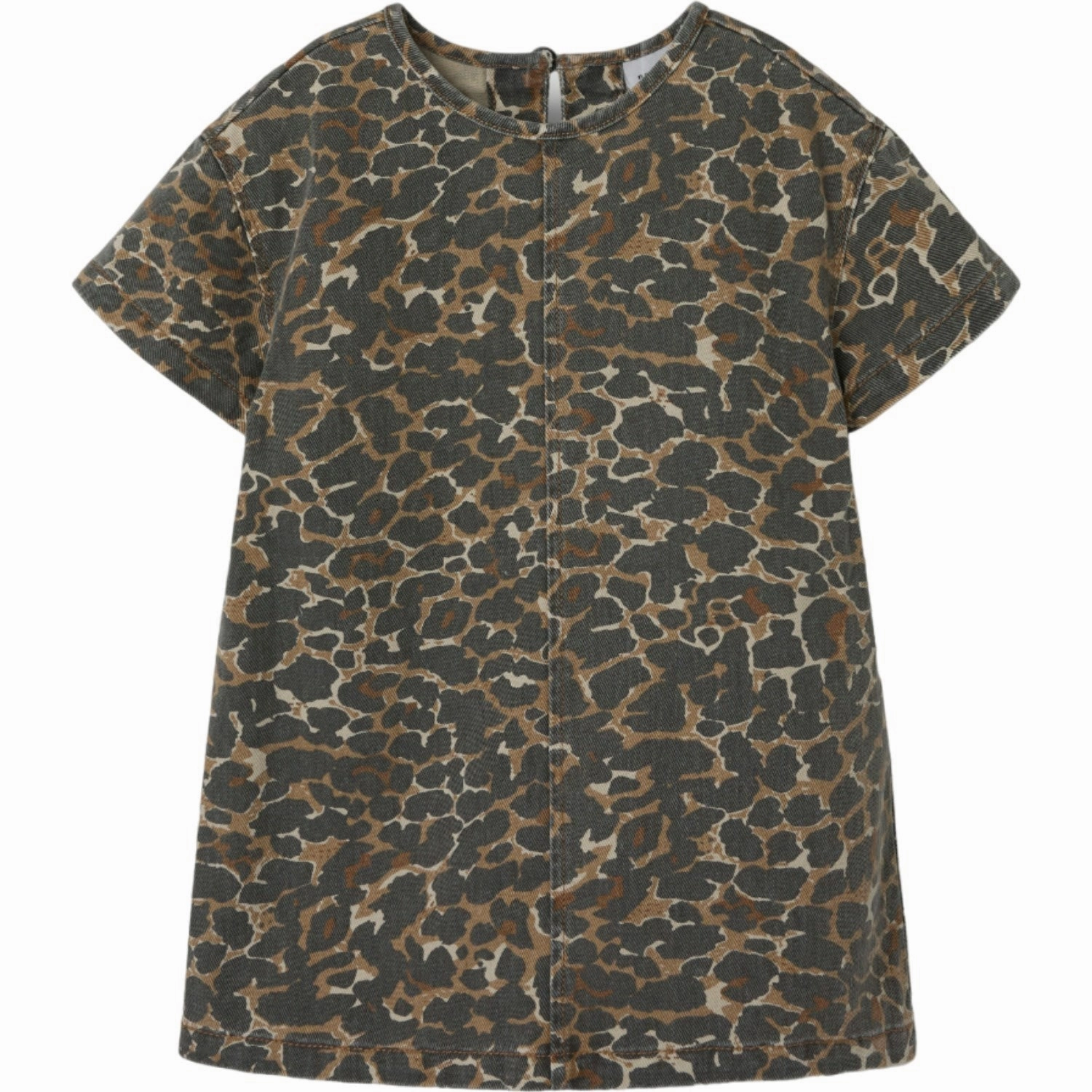 Name It Affogat Leo Washed Down Leo Twill Dress Light and Comfortable Wear Countryside-Style