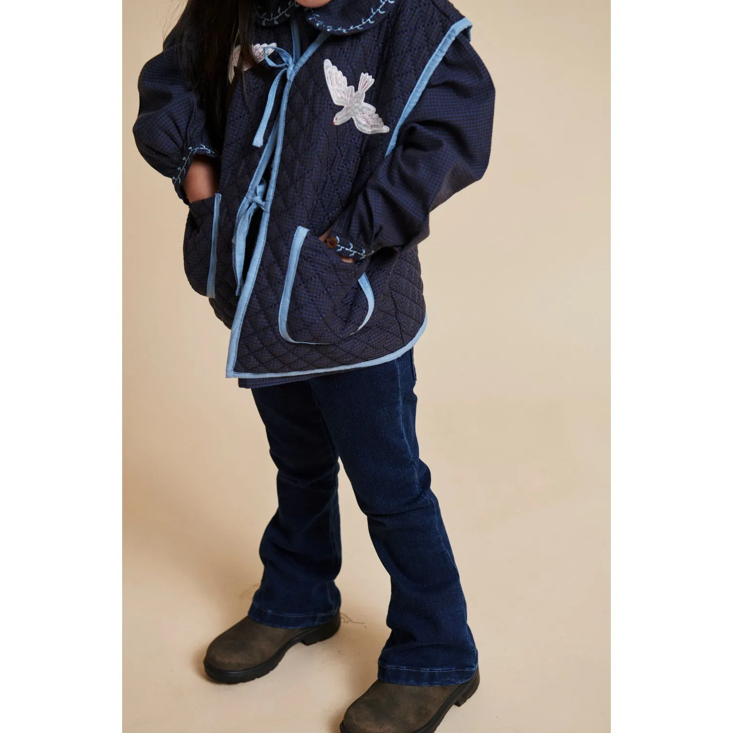 COPENHAGEN COLORS Dark Indigo Blue Washed Jeggings W. Flare- Super Stretch Vintage Lover Loose