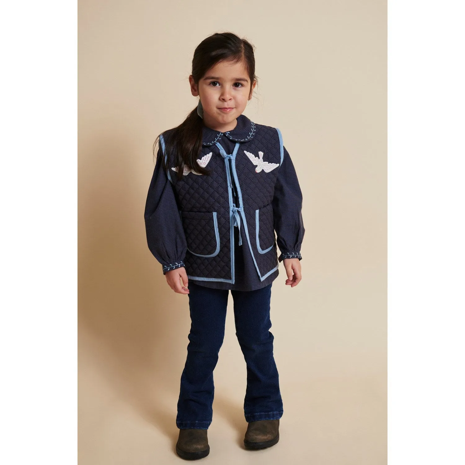 Breathable Work Meeting Relaxed Style COPENHAGEN COLORS Dark Indigo Blue Washed Jeggings W. Flare- Super Stretch