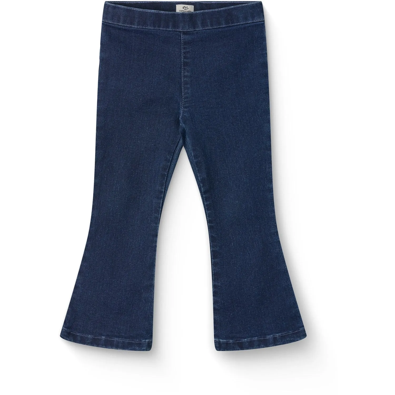 Go Everywhere Work Friendly COPENHAGEN COLORS Dark Indigo Blue Washed Jeggings W. Flare- Super Stretch